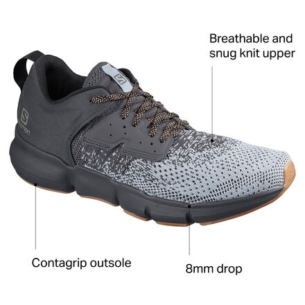 Salomon Predict SOC Running Shoes Womens 8 Gray White Knit Sneakers Lightweight SALOMON PREDICT SOC ALLOY LUNA - Running shoe main image 4