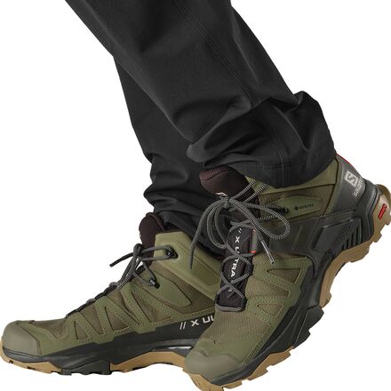 Salomon Men's x Ultra 4 Mid GTX Shoe - 9.5 - Deep Lichen Green / Peat / Kelp