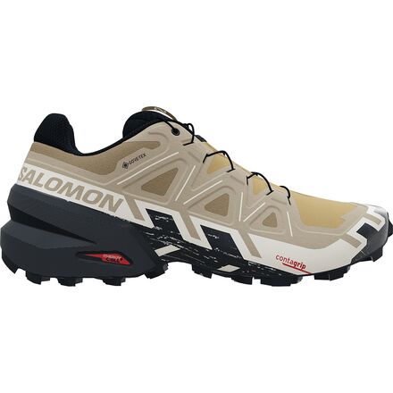 Salomon Men's Speedcross 6 GTX Shoe - 10 - Kelp / Black / Vanilla Ice