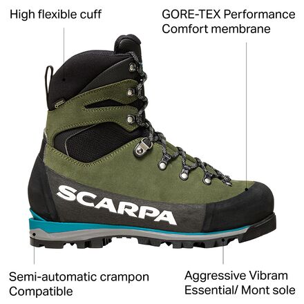 SCARPA Grand Dru GTX Waterproof Gore-Tex Hiking Boots for Mountaineering and Backpacking 