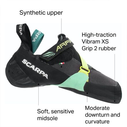 Scarpa Arpia Climbing Shoe - Women's Black/Aqua, 35.5