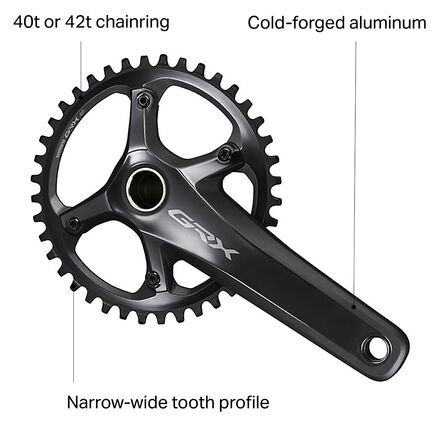 Shimano GRX FC-RX810 1x Crankset - Bike