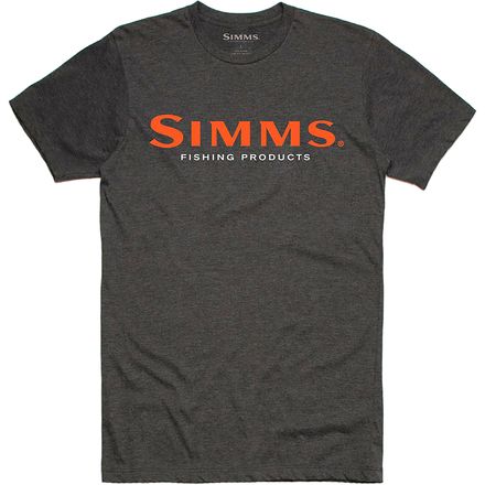 Simms Logo T Shirt Charcoal Heather / S