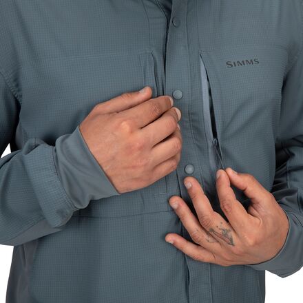 Simms Intruder Bicomp LS Fishing Shirt Glacier - Manic Tackle Project