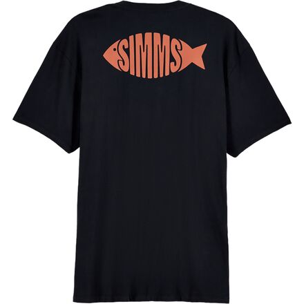 T-shirt Simms Pêche - Logo - Tailles S à 5XL - Neuf - Fabriqué USA