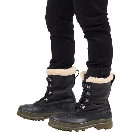 靴 SOREL Caribou STACK WP BLACK/NOIR SOREL Caribou Stack WP Boot - Men's - Footwear
