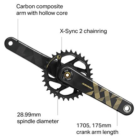 SRAM XX1 Eagle DUB SL Crankset - Boost - Bike