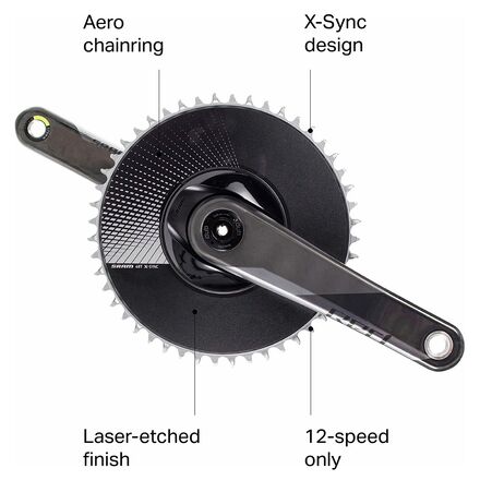 パーツ SRAM RED AXS 50T AERO Amazon.com : SRAM RED AXS Aero Power Meter Chainring Kit - 50t, 12