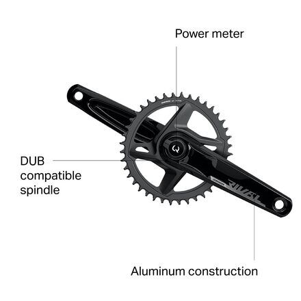 SRAM Rival AXS 1x 12-Speed Wide Power Meter Crankset