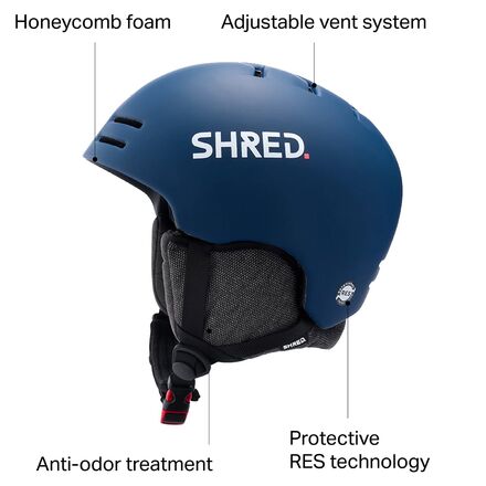 Shred Skihelm Snowboardhelm blau Slam-Cap X-Static® Slytech Custom Kit 