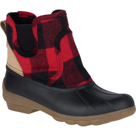 sperry duck boots red plaid