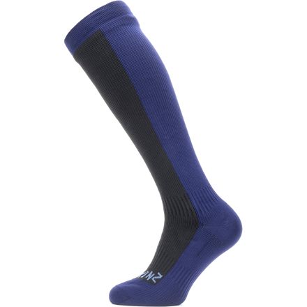 Black SealSkinz Waterproof Cold Weather Knee Length Socks Navy Blue 