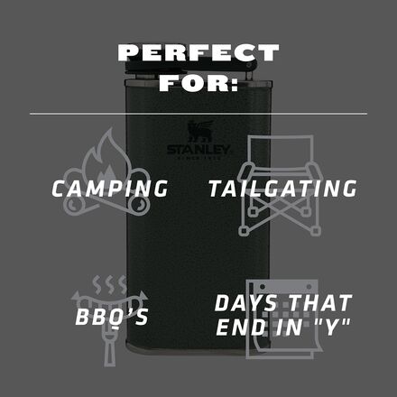 Stanley Classic Easy-Fill Wide Mouth 8oz Flask - Hike & Camp
