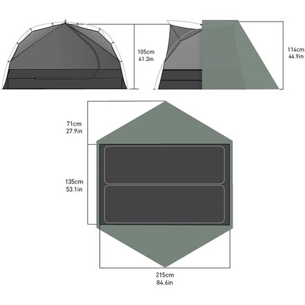 Sea To Summit Ikos TR2 Tent: 2-Person 3-Season - Hike & Camp