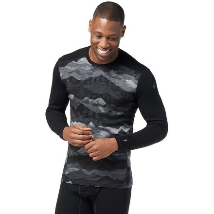 Smartwool Intraknit Thermal Merino Base Layer Pattern Crew - Men's Black  Mountain Medium : : Sports & Outdoors