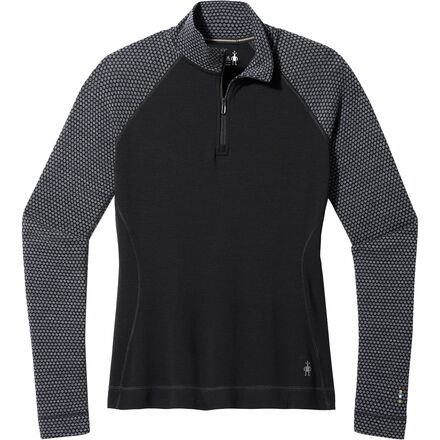 Smartwool Classic Thermal Top Donna, 1/4 Zip, Lana Merino 100%, Taglia S, Colore Power Pink