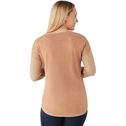 (取寄) スマートウール レディース シャドー パイン カラーブロック セーター Smartwool women Shadow Pine Color-Block Sweater Almond Heather Women's Shadow Pine Colorblock Crew Sweater - Smartwool US