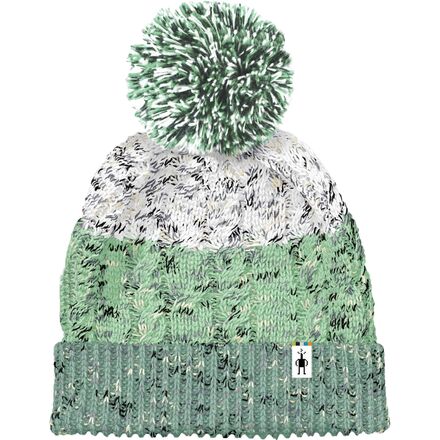 Smartwool Isto Retro Cable Knit Pom‎ Beanie Light Gray Womens One Size F16 Smartwool Isto Retro Beanie | REI Co-op main image 2