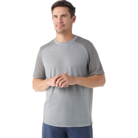 (取寄) スマートウール メンズ アクティブ メッシュ ショート スリーブ ティー Smartwool men Smartwool Active Mesh Short Sleeve Tee Light Gray Heather Smartwool Active Mesh Short-Sleeve T-Shirt - Men's - Clothing