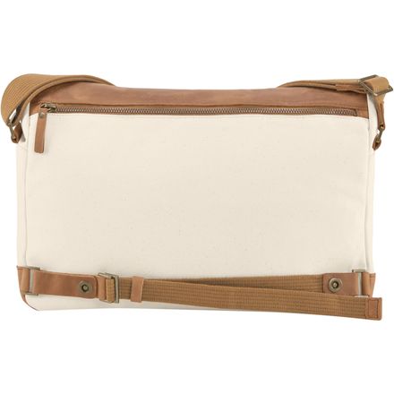 timbuk2 waxed canvas messenger bag access pocketing Timbuk2 Tan and Brown Waxed