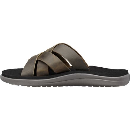 Teva Voya Men\'s Dark Brown Leather Slide on Sandals Teva Men main image 3