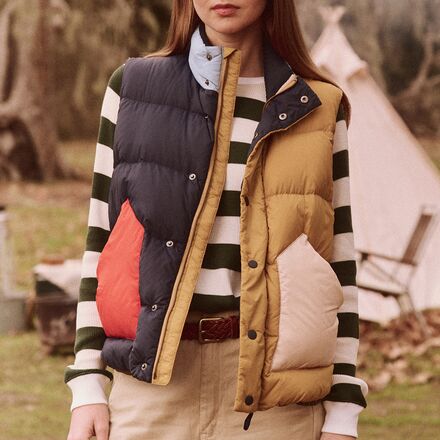 Colorful ブランケットボーダーダウンベスト　S Tromso Colorblock winter jacket – NAOKO-STORE.com