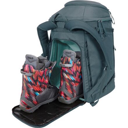 Thule RoundTrip Boot Sac à Dos 60 L – Vert Kaki, Certifié Bluesign®, Compartiment Chaussures, Poche Accessoires, Bretelles Rembourrées