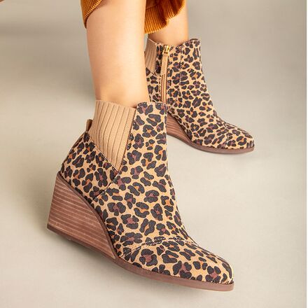 Toms leopard booties hotsell