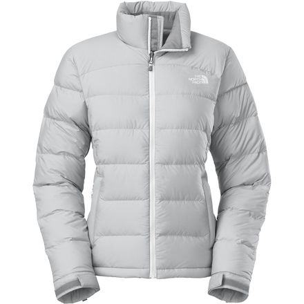 Women's Puffer Padded Jacket Grey Colour Block North Face Inspired –