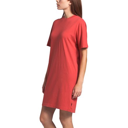 north face t shirt dress The North Face Womens Medium Woodside Hemp T-Shirt Dress Sunbaked Red Cotton NWT