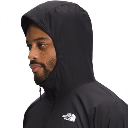 The North Face Flyweight Hooded Jacket - Men's TNF Black/Tin Grey, L