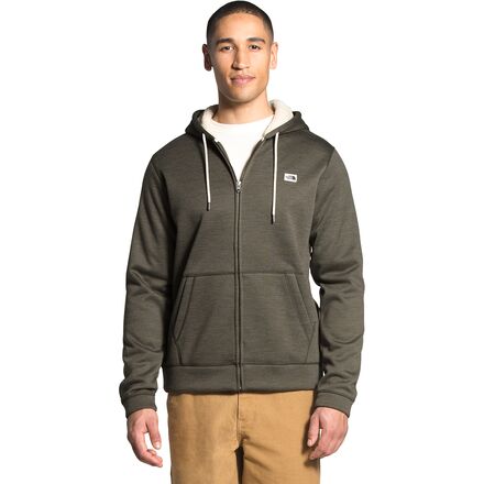 The North Face Men's Sherpa Patrol Full Zip Hoodie - Small - New Taupe Green White Heather