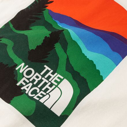 The north face rainbow box logo long sleeve tee discount