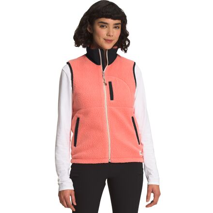 orange fleece vest womens