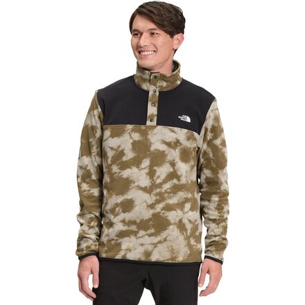 The north face tka glacier 2025 snap neck pullover fleece in khaki
