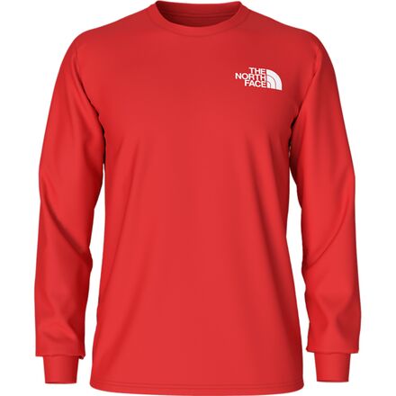 THE NORTH FACE★LONG SLEEVE RED BOX T-SHIRT★NF0A493LLA9RED The North Face Men's Long Sleeve Red Box Tee | Free Shipping