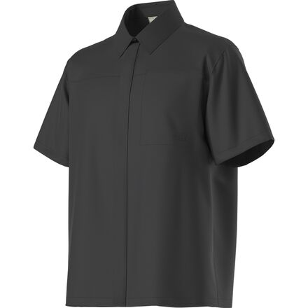 heritage mens short sleeve dress shirt - black reviews Freenote Cloth Dayton Short Sleeve Workshirt in Black Herringbone Medium