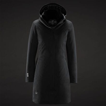 Ubr white top heat down parka