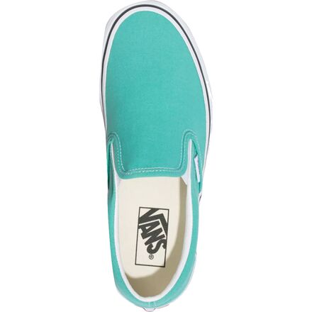 turquoise slip on vans