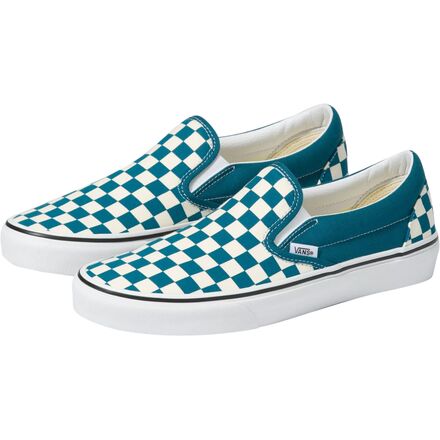 Turquoise checkered vans sale