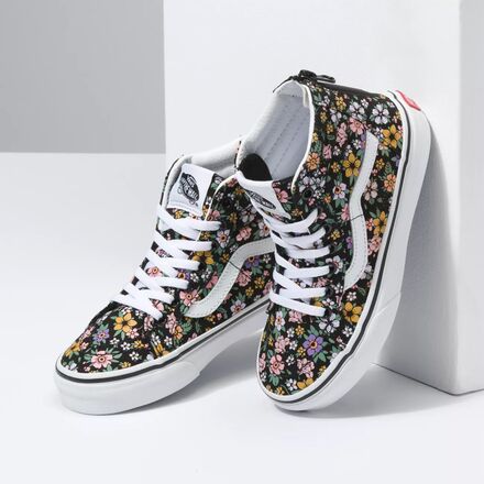 Tenis vans discount floral cano alto