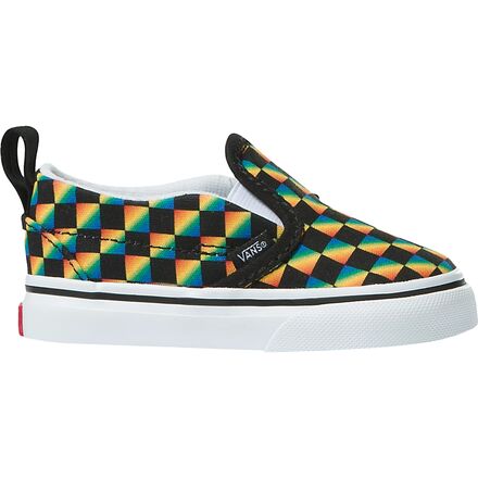 Vans, Shoes, Customized Vans Checkered Rainbow Slip Ons