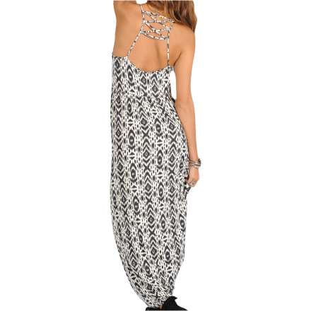volcom maxi dress NEW VOLCOM 'Deep South' Print Embroidered Maxi DRESS SIZE XS STONE ROW