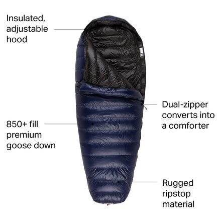 Western Mountaineering TerraLite Sleeping Bag: 25F Down
