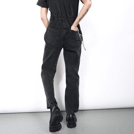 Wildfang The Essential Short-Sleeve Denim High Waisted Coverall