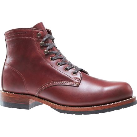 wolverine 1000 mile dress boot Plain Toe Rugged Mens Black Casual Boot toe design delivers a clean Wolverine Men's 1000 Mile Cap-Toe