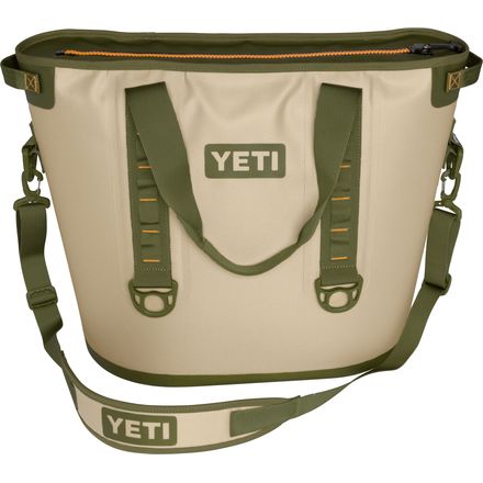 yeti 40 cooler bag Hopper in Fog Gray and Tahoe Blue by fresh on the inside Yeti 40 In Duffel Bag