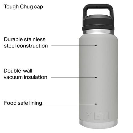 YETI Rambler 36oz Bottle: Insulated Stainless Steel with Chug Cap