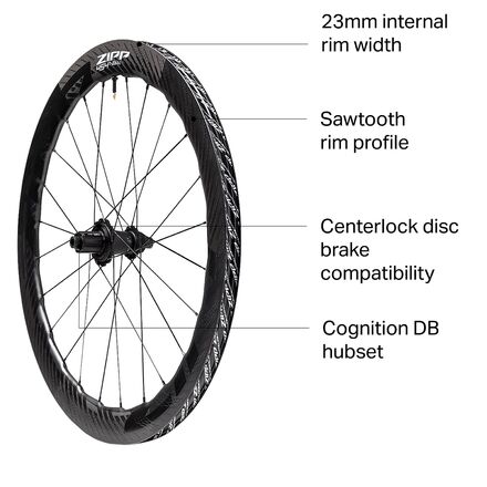 Zipp 454 NSW Carbon Disc Brake Wheel - Tubeless - Bike
