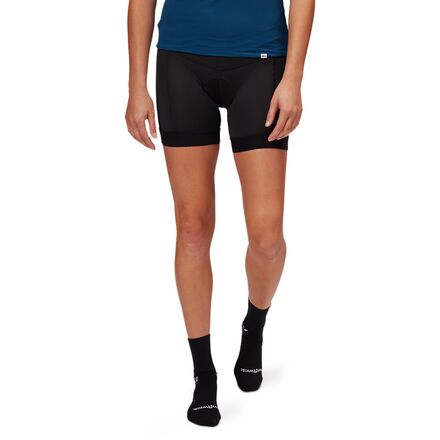 Athletic shorts with top bike liner